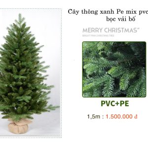Cây thông Noel bọc vải (1m5)