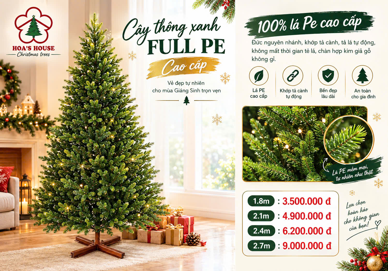 Cây thông Full pe cao cấp