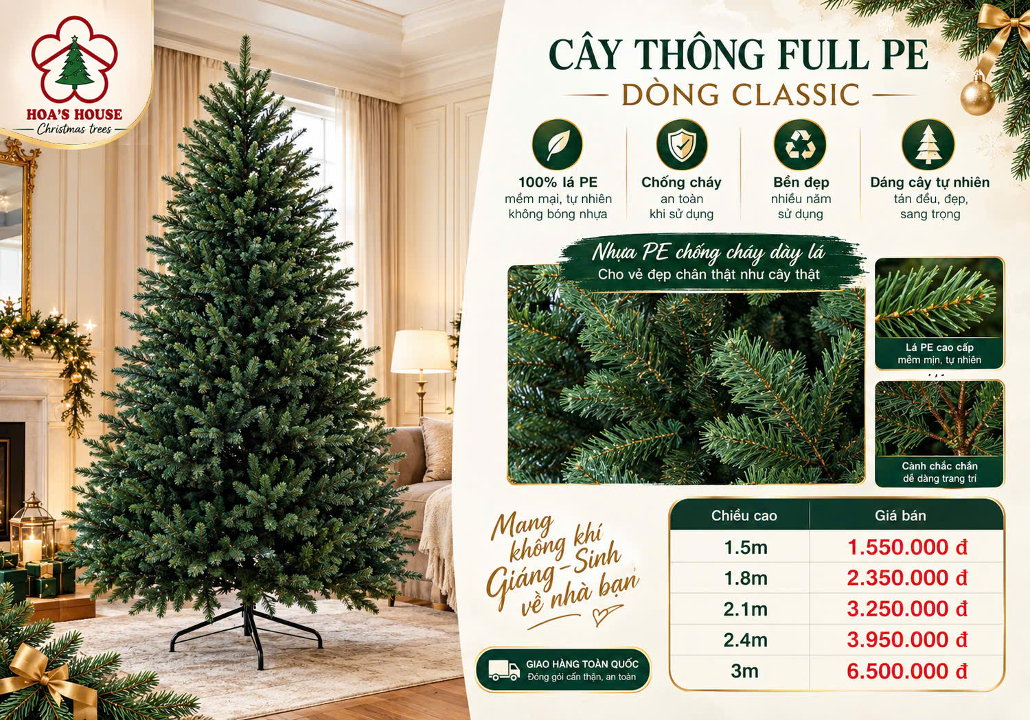 Cây thông Full Pe classic